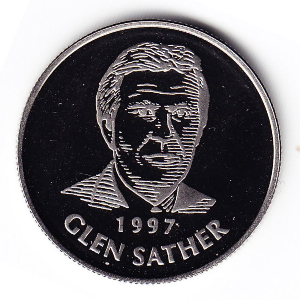 1997 Glen Sather Hockey Hall of Fame Medal 28mm (b19)